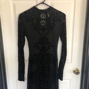 Black midi dress